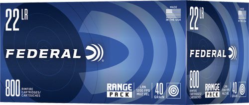 Federal Champion Training Range Pack Lead Round Nose 40 Grain .22 Long Rifle 1200 fps