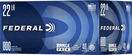 Federal Champion Training Range Pack Lead Round Nose 40 Grain .22 Long Rifle 1200 fps
