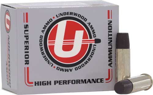 Underwood Ammo Flat Nose Gas Check +P+ Black Cherry Coated Hard Cast 340 Grain .44 Magnum