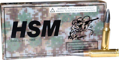 HSM Match Sierra HPBT Tungsten-Coated Subsonic .308 Win / 7.62x51mm 175 grain Jacketed Hollow Point ammunition