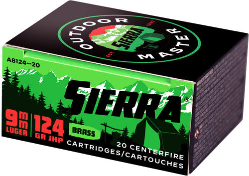 Sierra Outdoor Master Jacketed Hollow Point 124 Grain 9mm Luger/Parabellum