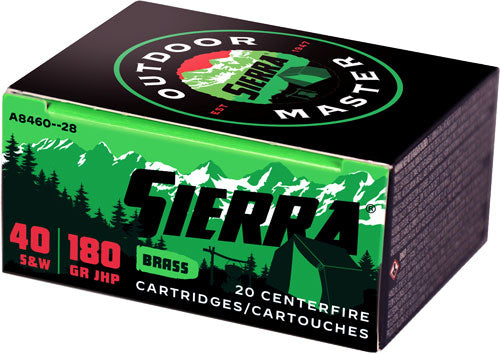 Sierra Outdoor Master Jacketed Hollow Point 180 Grain .40 S&W