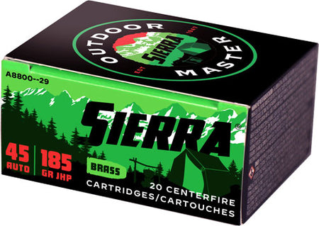 Sierra Outdoor Master Jacketed Hollow Point 185 Grain .45 ACP/Auto
