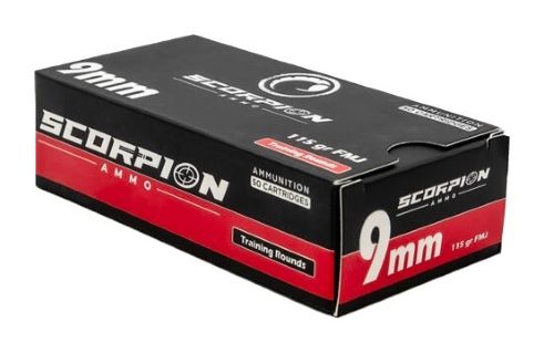 SCORPION 9MM LUGER 115GR FMJ-RN 50RD 20BX/CS