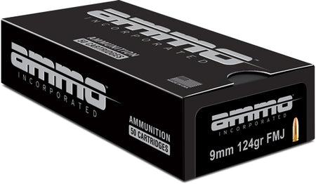 Ammo Inc 9mm Luger TMC 124gr Target Ammunition - Brass Factory NEW