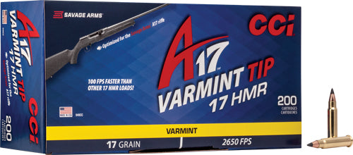 CCI A17 V-Max Varmint Tipped 17 Grain .17 HMR 2650 fps