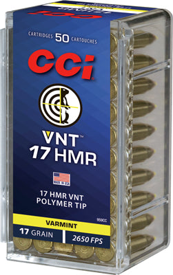 CCI VNT .17 HMR 17 grain Varmint Tipped ammunition