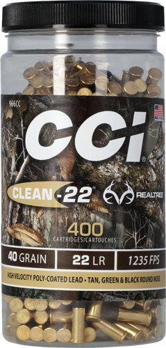 CCI Clean-22 Round Nose 40 Grain .22 Long Rifle 1235 FPS.