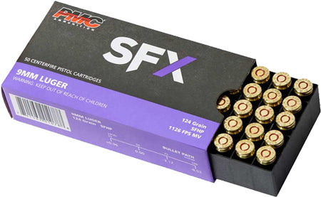 PMC SFX 9mm Luger / Parabellum 124 grain StarFire Hollow Point ammunition