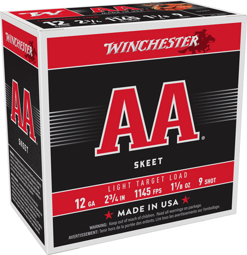 Winchester AA129   12 Gauge  1-1/8oz #9 1145 FPS.