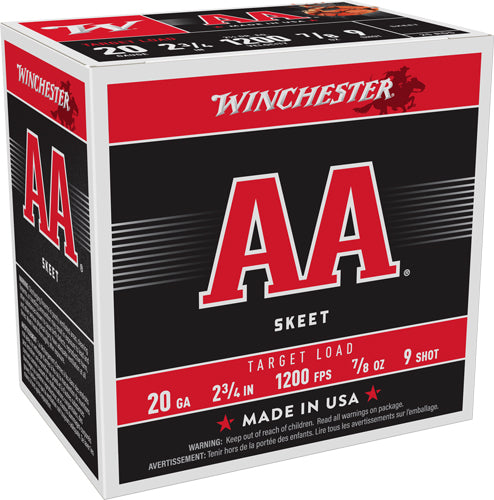 Winchester AA209   20 Gauge  7/8oz #9 1200 FPS.