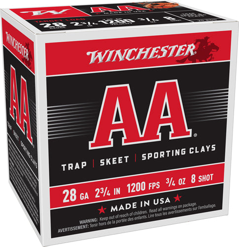 Winchester AA288   28 Gauge 2-3/4 3/4oz #8 1200 FPS.