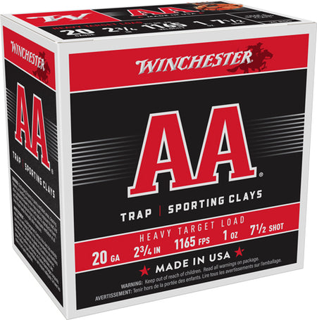 Winchester AAH207   20 Gauge 2-3/4  #7.5 1165 FPS.