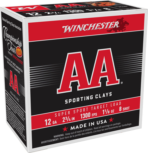 Winchester AASC128   12 Gauge  1-1/8oz #8 1300 FPS.