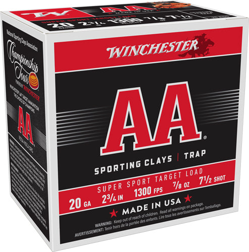 Winchester AASC207   20 Gauge  7/8oz #7.5 1300 FPS.