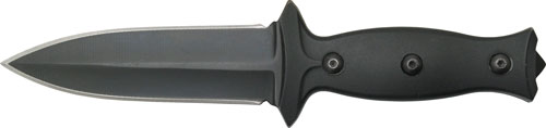 ABKT Elite 3.5" Boot Knife Black Oxide Stainless Steel with Dual Clips