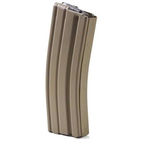 ASC .223 Rem AR Family 30rd Dark Earth Stainless Steel Rifle Magazine with Black Follower