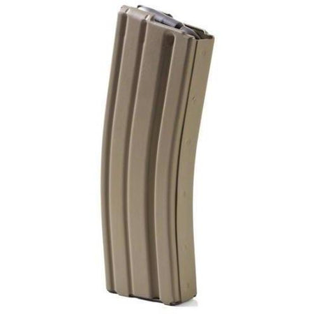 ASC .223 Rem AR Family 30rd Dark Earth Stainless Steel Rifle Magazine with Black Follower