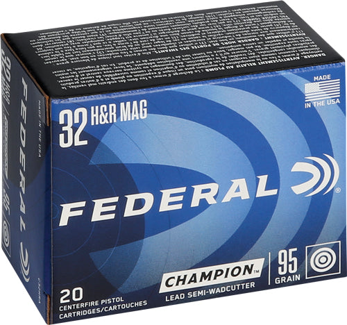 Federal Champion Training Lead Semi Wadcutter 95 Grain .32 H&R Mag 1020 fps