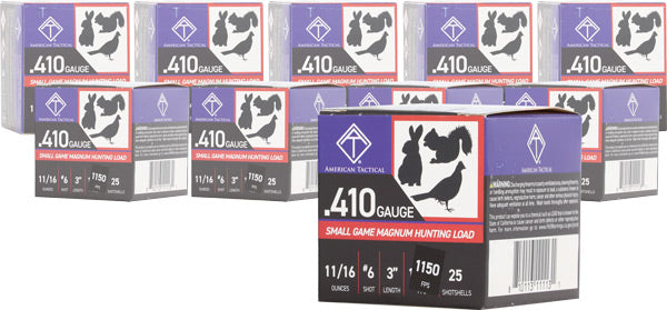ATI Small Game Magnum Shotgun Ammo .410 Bore 3 in 11/16 oz #6