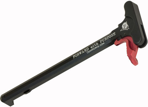 ODIN AR-15 Extended Charging Handle in Red Aluminum
