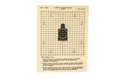 Action Target 25 Meter M16A2 Rifle Zeroing Tagboard Target, 100-Pack ALTC(2)-100