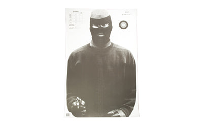 Action Target Vital Anatomy Shooting Training Target, 23"x35", Black/White, 100-Count ANT-4V2-100