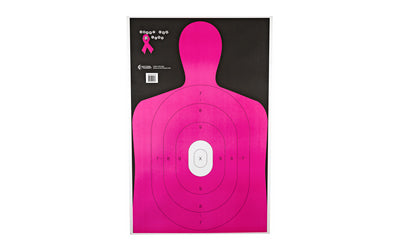 Action Target Breast Cancer Awareness Pink Silhouette Target, Cut Below Ring 7, 23"x35", 100-Pack B-27E-NPT-100