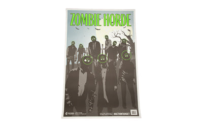 Action Target Zombie Horde Range Target, Green and Black, 23"x35", 100-Pack GS-ZOMHORDE-100