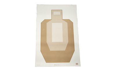 Action Target IPSC Paper Shooting Target IPSC-P SHBR-100, Brown, 23"x35" with Scoring Zones, Box of 100