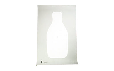Action Target FBI/DEA Standard Q Paper Shooting Target Q-WH-100, Bright White, Box of 100