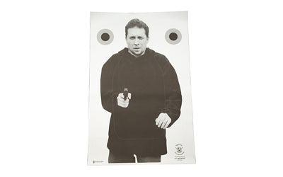 Action Target Trident Concepts Tactical Paper Target Mk1 Mod 6, 23"x35", Black/White, 100-Count