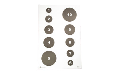 Action Target Military Command Circle Varied Target, 23"x35", White and Black, 100-Pack VB-52-100