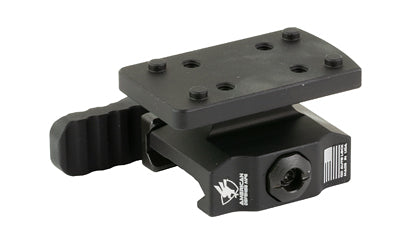 American Defense Mfg. Lightweight Quick Detach Mount, Co-Witness, RMSc Footprint, Hard Anodized Black AD-TR-LW-10-STD
