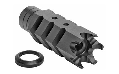 ATI Outdoors .308 Shark-Style Muzzle Brake and Crush Washer, 5/8-24 Thread, Black Finish A.5.10.2553