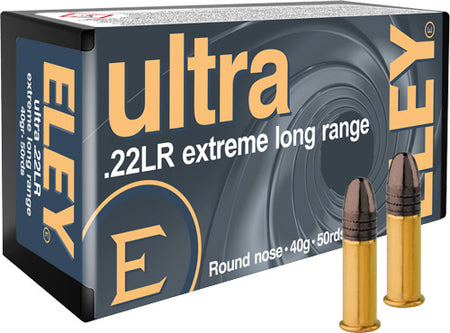 Eley Ultra Extreme Long Range .22 Long Rifle 40 grain Round Nose ammunition