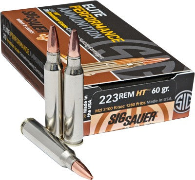 Sig Sauer .223 Remington  Elite Series  60 Grain Solid Copper Projectile - 20ct