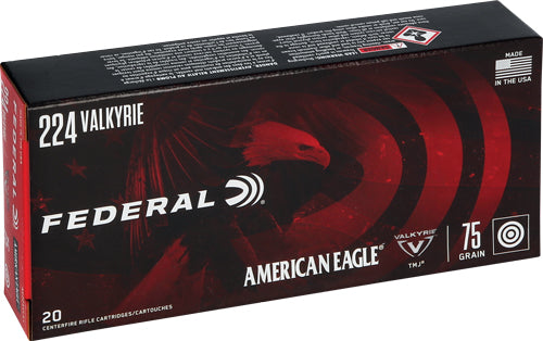Federal, American Eagle, 224 Valkyrie, 75 Grain, Total Metal Jacket