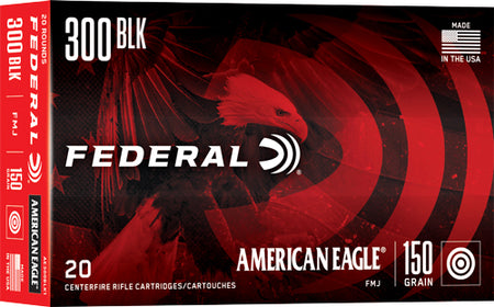 American Eagle  Full Metal Jacket Boat Tail 150 Grain .300 AAC Blackout 1900 fps
