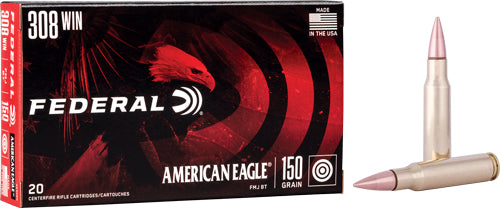 American Eagle  Full Metal Jacket Boat Tail 150 Grain .308 Win / 7.62x51mm 2820 fps