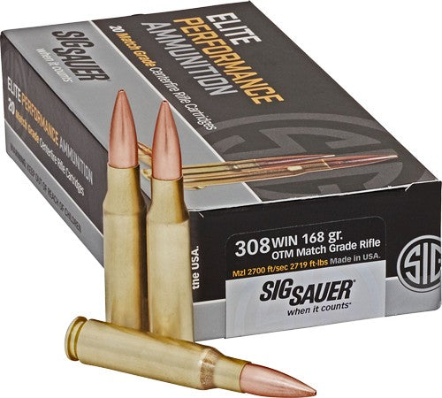Sig Sauer Elite Performance Marksman Open Tip Match 168 Grain .308 Win / 7.62x51mm 2700 fps