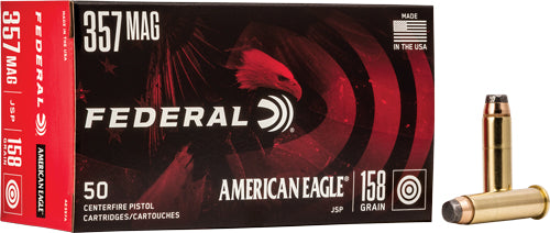 Federal American Eagle Pistol Ammo 357 Mag 158 gr. Jacketed Soft Point 50 rd.