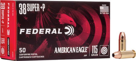 American Eagle  Jacketed Hollow Point 115 Grain .38 Super 1130 fps