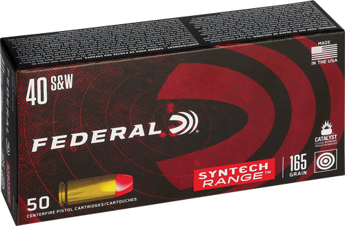 American Eagle Syntech Range LEAD-FREE Total Syntech Jacket Flat Nose 165 Grain .40 S&W 1060 fps