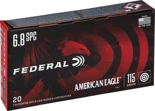 American Eagle  Full Metal Jacket 115 Grain 6.8 Remington SPC 2675 fps