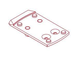 ZRO Delta MODULUS Shield/JPoint Pattern Optic Mount Plate