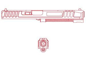 ZRO Delta MODULUS Extended Complete Pistol Slide Assembly