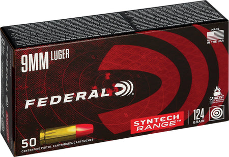 American Eagle Syntech Range LEAD-FREE Total Syntech Jacket Flat Nose 124 Grain 9mm Luger/Parabellum 1110 fps
