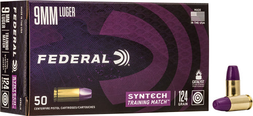 American Eagle Syntech LEAD-FREE Training Match Total Syntech Jacket Flat Nose 147 Grain 9mm Luger/Parabellum 1000 fps