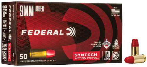American Eagle Syntech Action Pistol Flat Nose 150 Grain 9mm Luger/Parabellum 890 fps